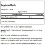 Swanson Full Spectrum Cacao énergie douce, capsules faciles à avaler pour le matin.