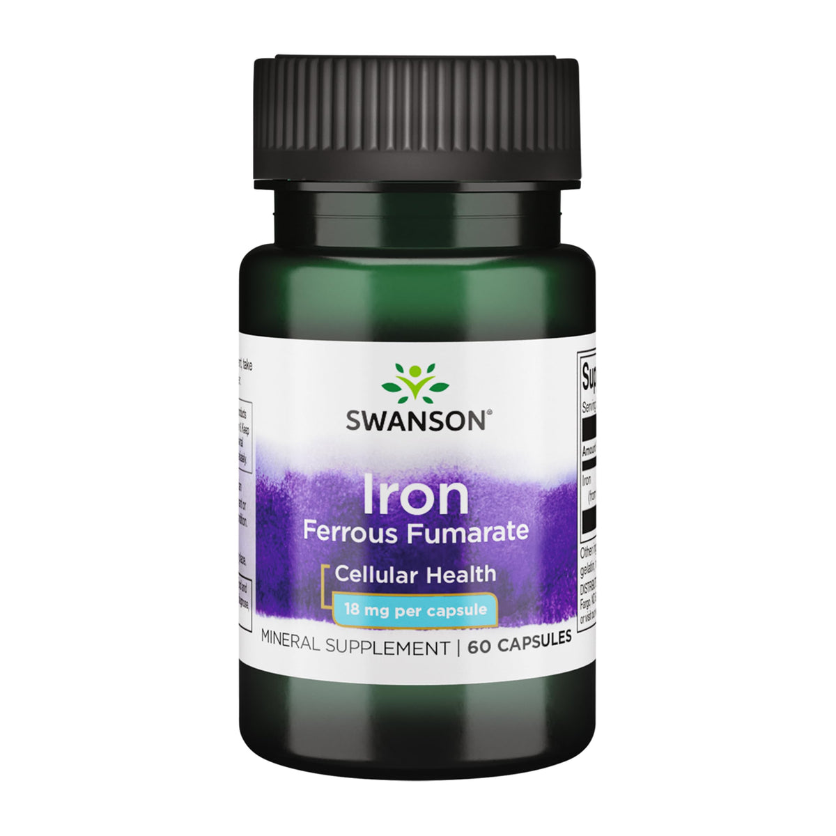 Swanson fumarate ferreux: bouteille visible et soutien énergétique potentiel.