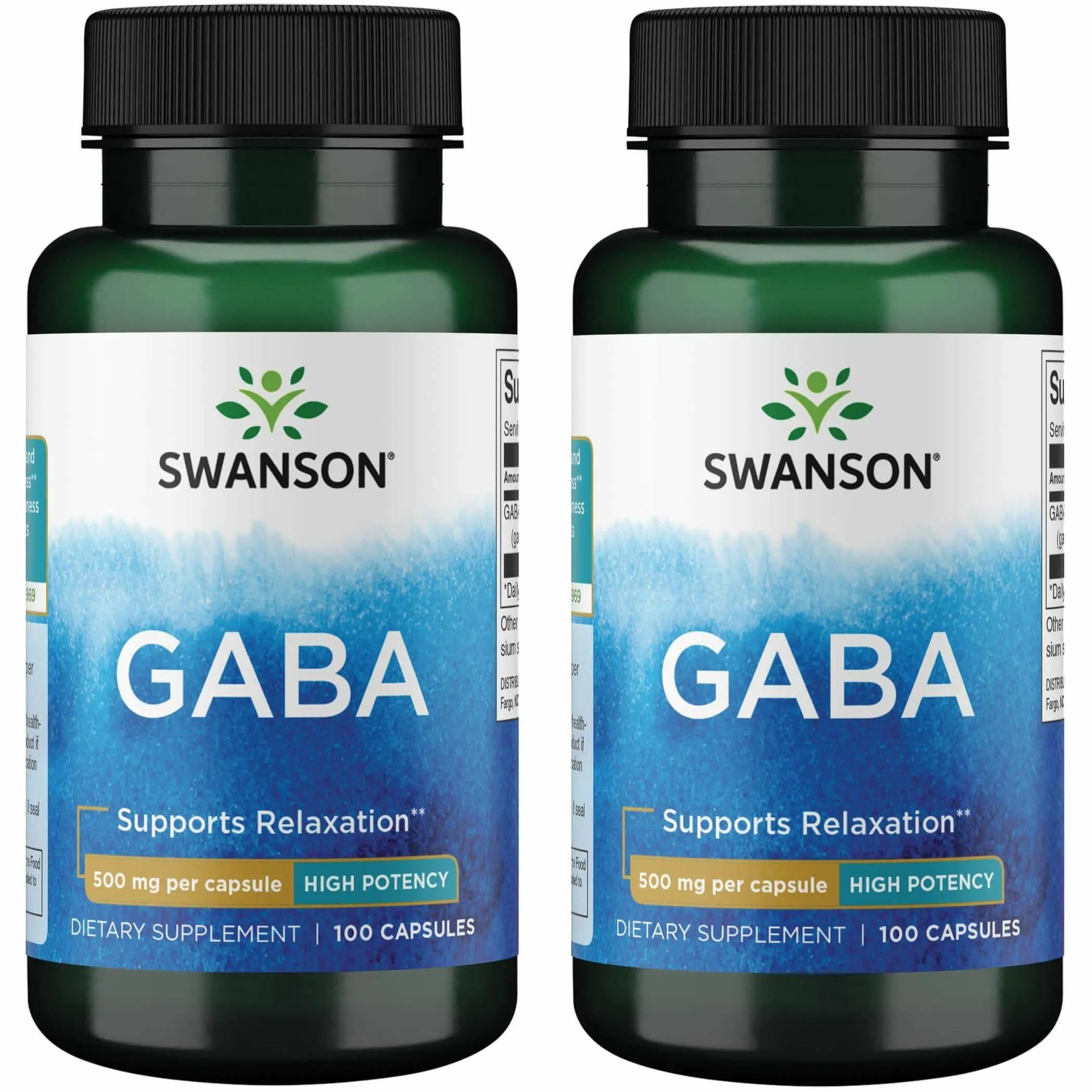 Swanson GABA – bouteille relaxante qui favorise le calme et le sommeil réparateur.