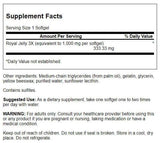 Swanson Gelée Royale 1000 mg, étiquette claire et emballage pratique.