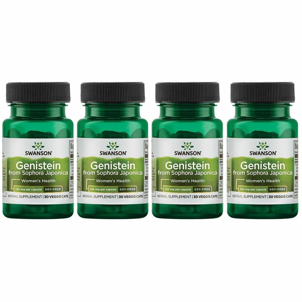 Swanson Genisteine capsules - boîte visible, soutien potentiel au confort féminin.