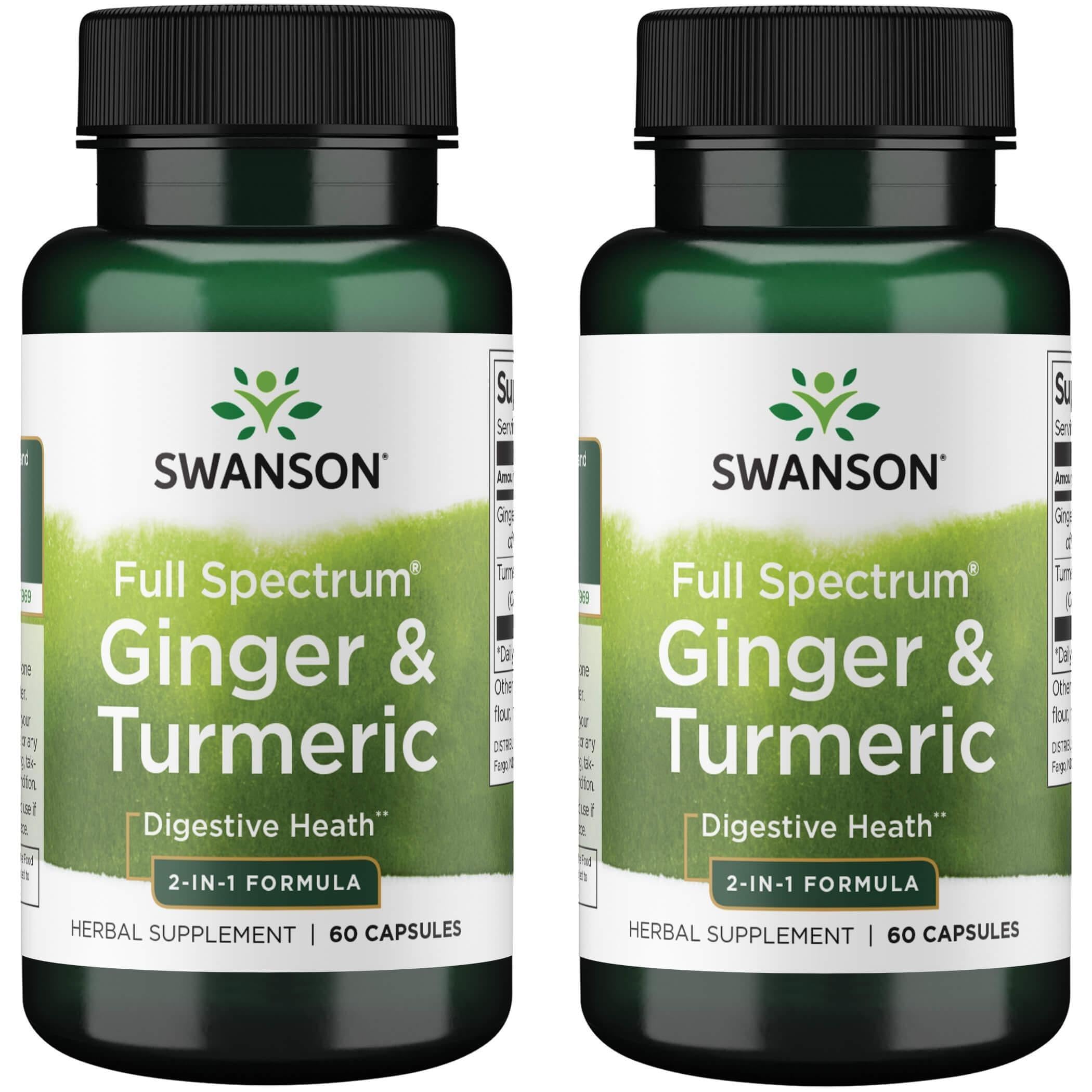 Swanson Gingembre et Curcuma – gelules, soutien digestif et pouvoir antioxydant potentiel