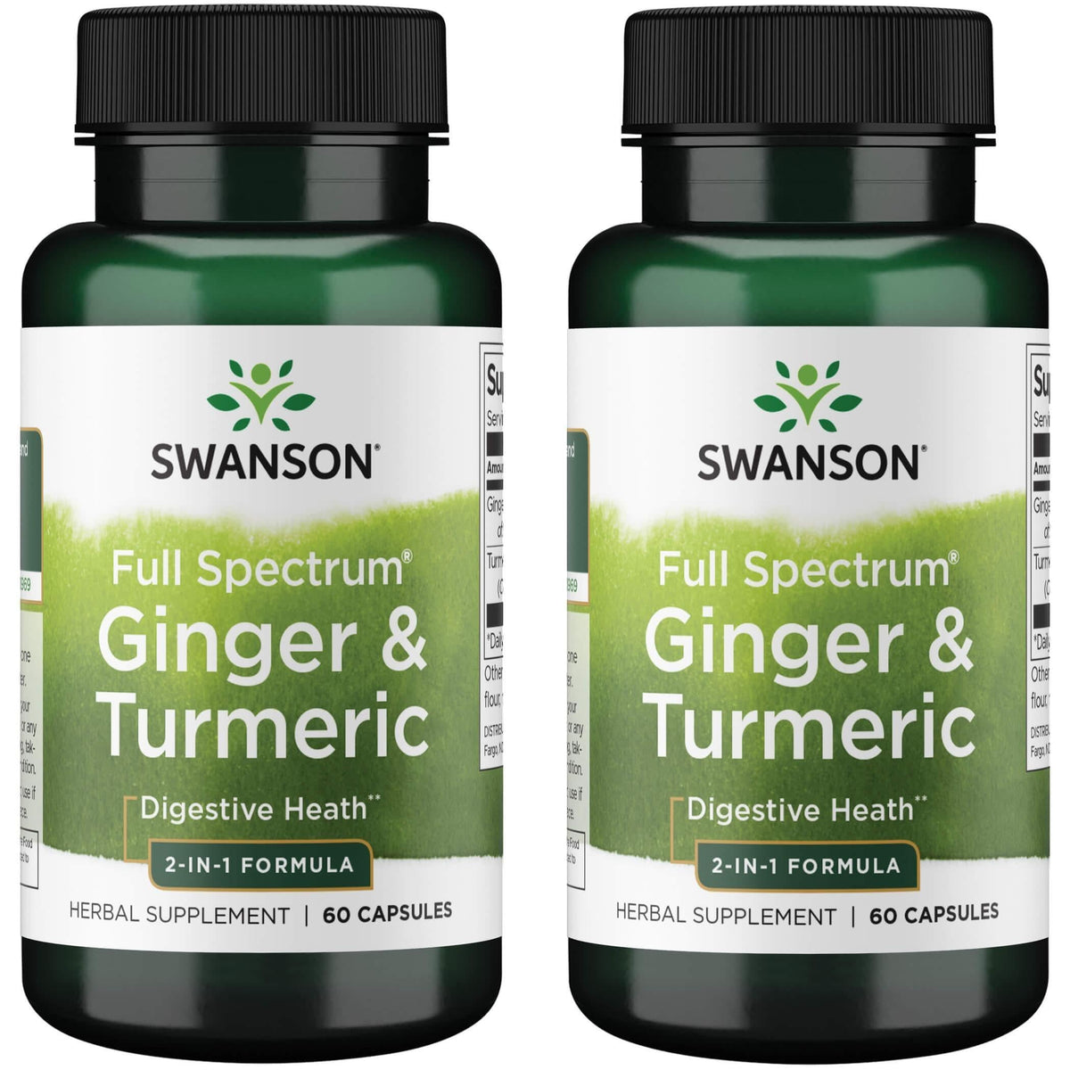 Swanson Gingembre et Curcuma – gelules, soutien digestif et pouvoir antioxydant potentiel