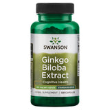 Swanson Ginkgo Biloba Extract, bouteille: soutien potentiel des fonctions cognitives et de la concentration.
