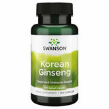 Swanson ginseng coréen 500 mg, 100 capsules, soutien potentiel au stress quotidien.