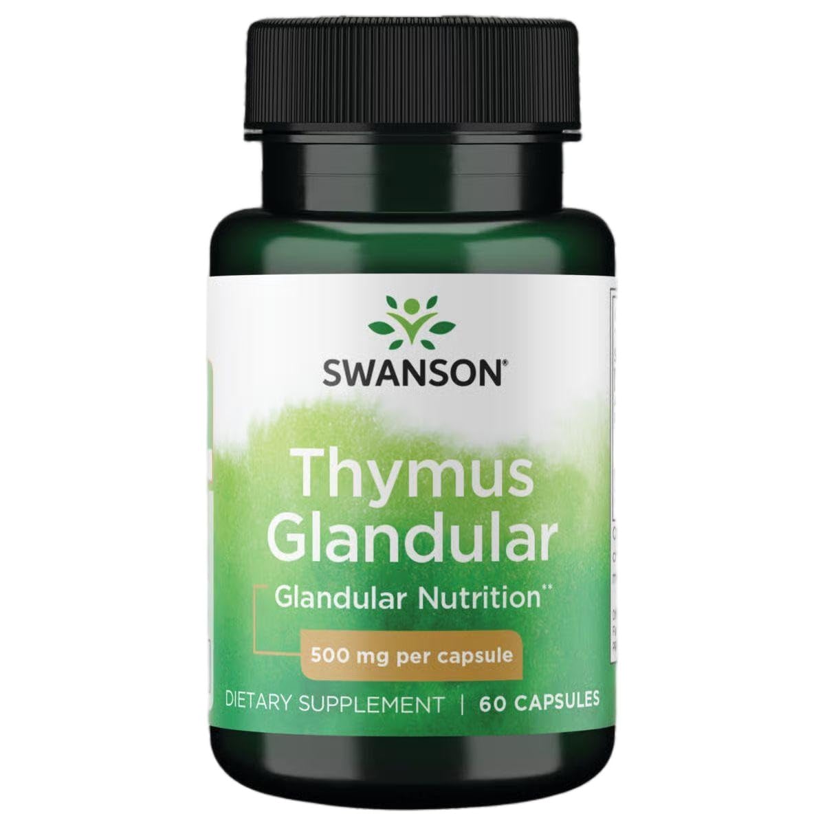 Swanson Glande thymus, bouteille 500 mg, pratique pour votre routine quotidienne.