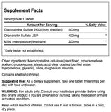 Swanson Glucosamine Chondroitin MSM 3-en-1 : comprimés pour flexibilité et confort des articulations