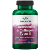 Swanson Glucosamine & Collagen Type II gélules BioCell dans le flacon, soutien des articulations