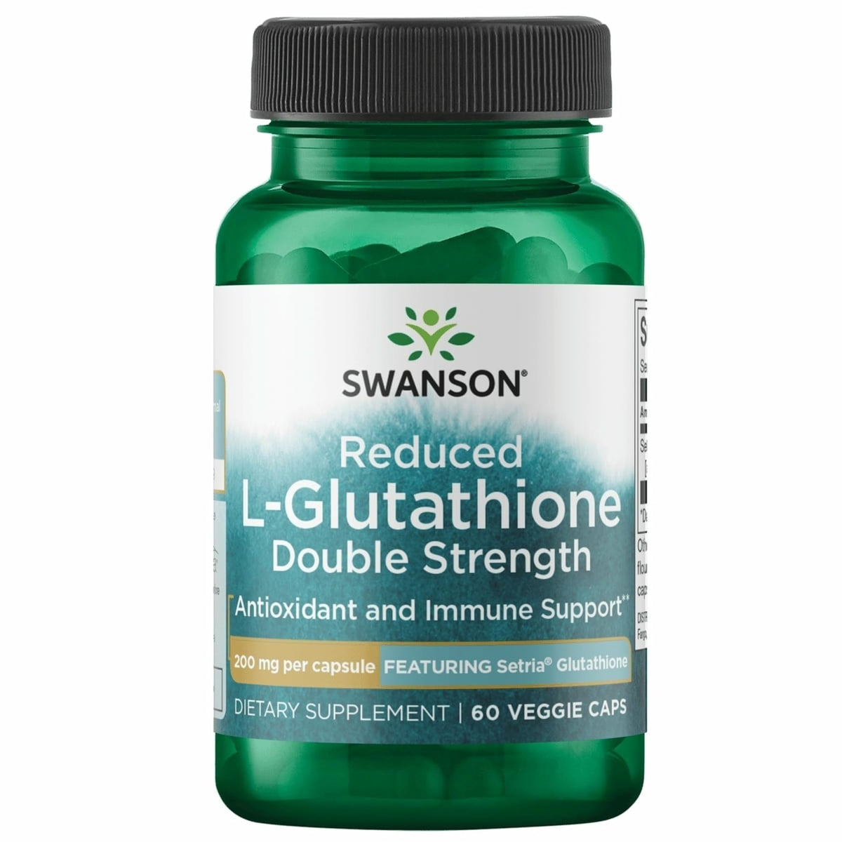 Swanson Glutathione bouteille 200 mg format végétarien pratique.