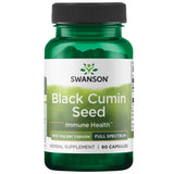 Swanson Graine de cumin noir 400 mg — bouteille 60 capsules, soutien du système immunitaire potentiel.