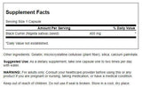 Swanson Graine de cumin noir 400 mg — etiquette produit, indication d'usage quotidien et bien-être.