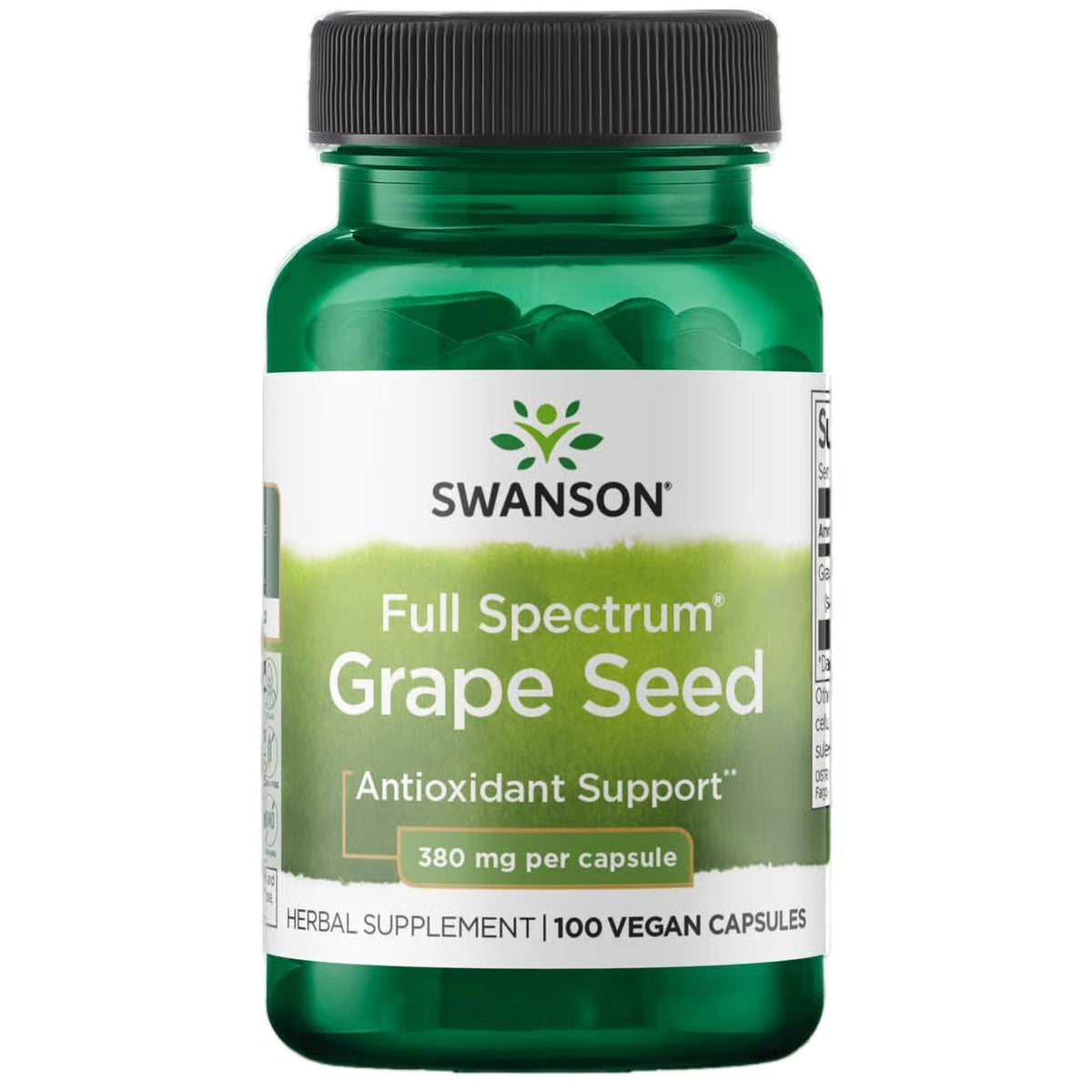 Swanson Graine de raisin — bouteille montrant le complément antioxydant potentiel.