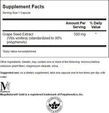 Swanson Capsules de graines de raisin, riche en polyphénols standardisés.