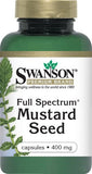 Swanson – gélules moutarde spectre complet, simples à prendre avec de l'eau.