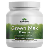Swanson Green MAX Poudre dans sa bouteille, énergie naturelle potentielle au quotidien.