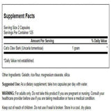 Swanson Griffe de Chat Capsules 500 mg — capsules faciles à avaler et intégration quotidienne.