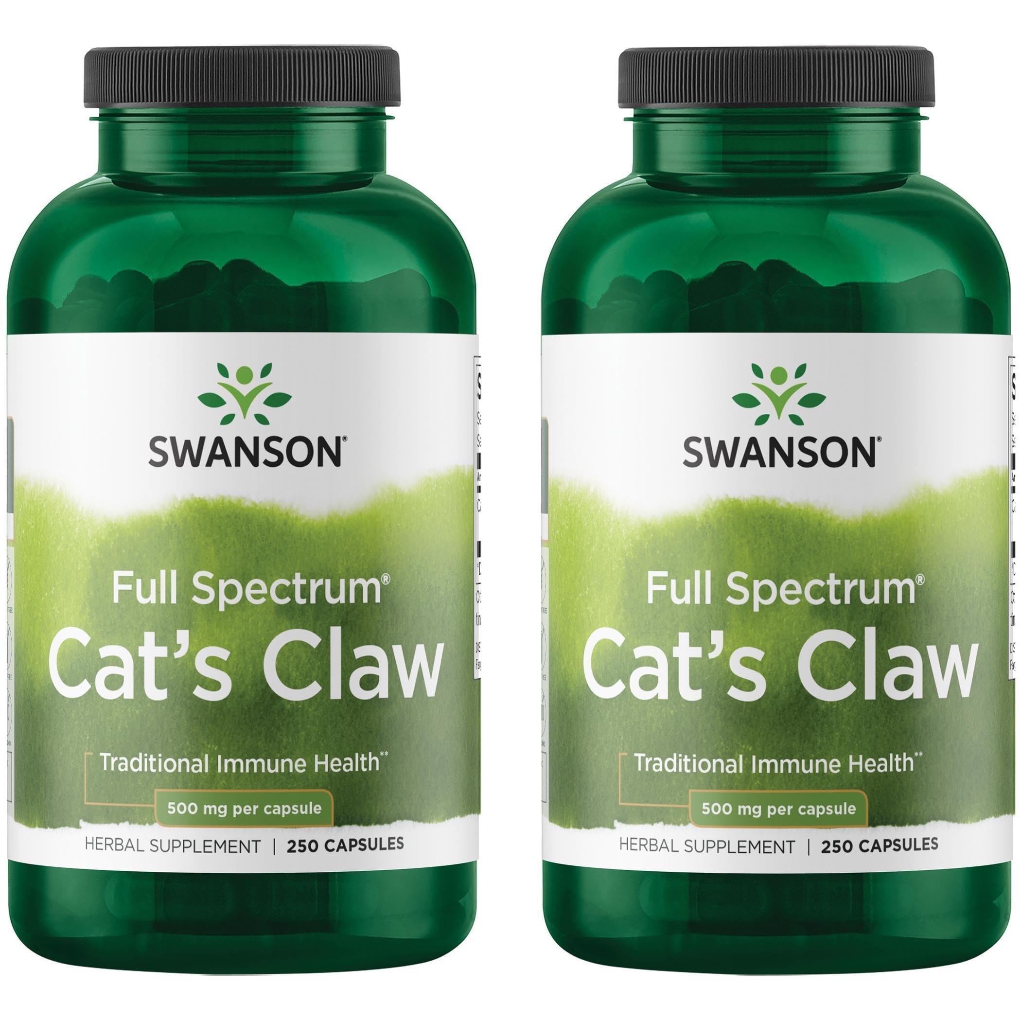 Swanson Griffe de chat spectre – bouteille 500 mg, soutien antioxydant potentiel.