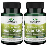 Swanson guar-gomme spectre complet, bouteille de 60 gélules, soutien digestif naturel.