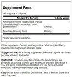 Swanson HERB Ginseng Américain – bouteille montrant l'emballage, routine quotidienne pratique.