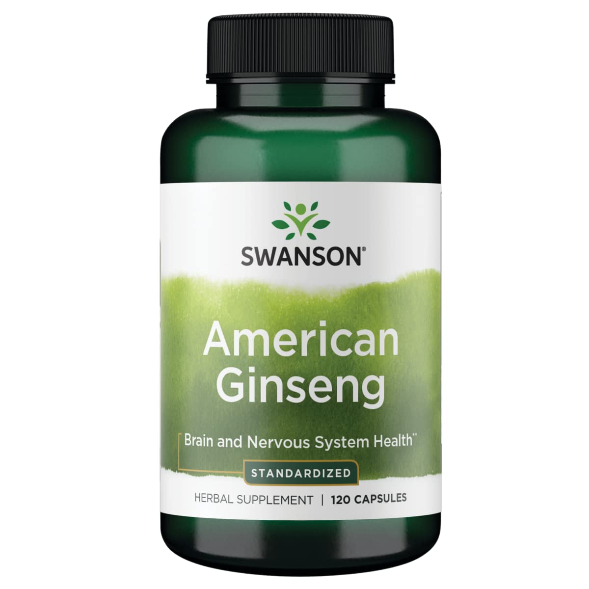 Swanson HERB Ginseng Américain en capsules: soutien à la vitalité générale.