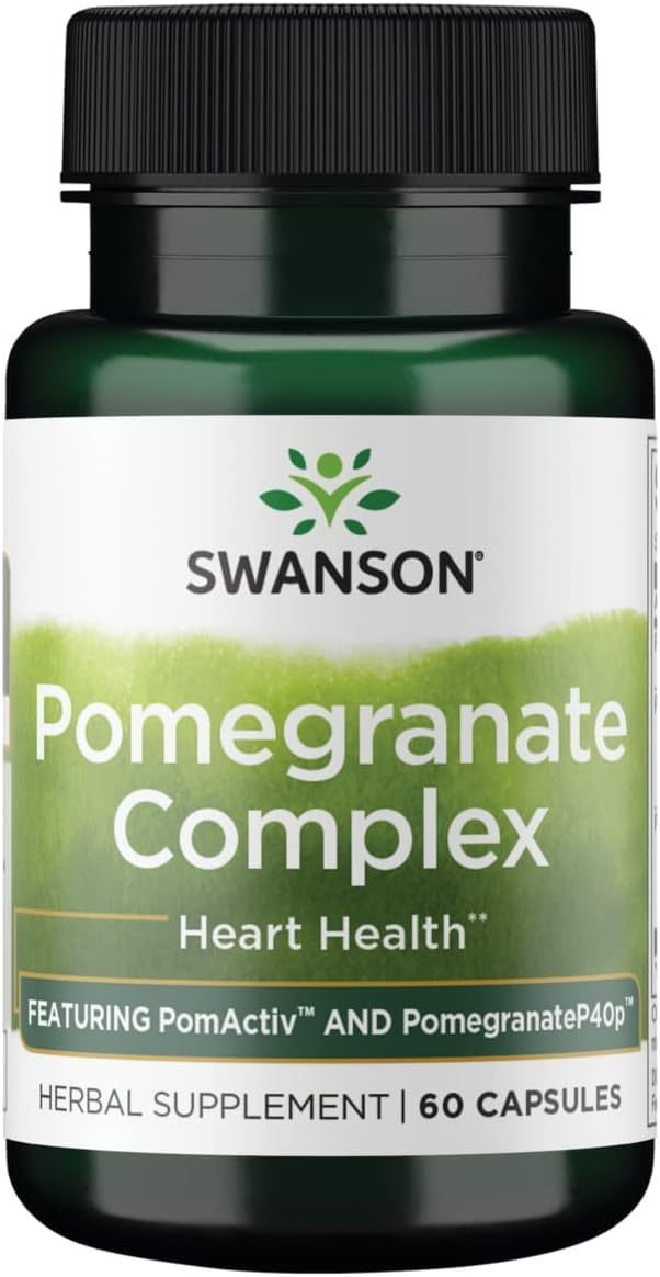 Swanson Complexe Grenade à base d’herbes, bouteille 60 gélules, soutien potentiel à l'énergie.
