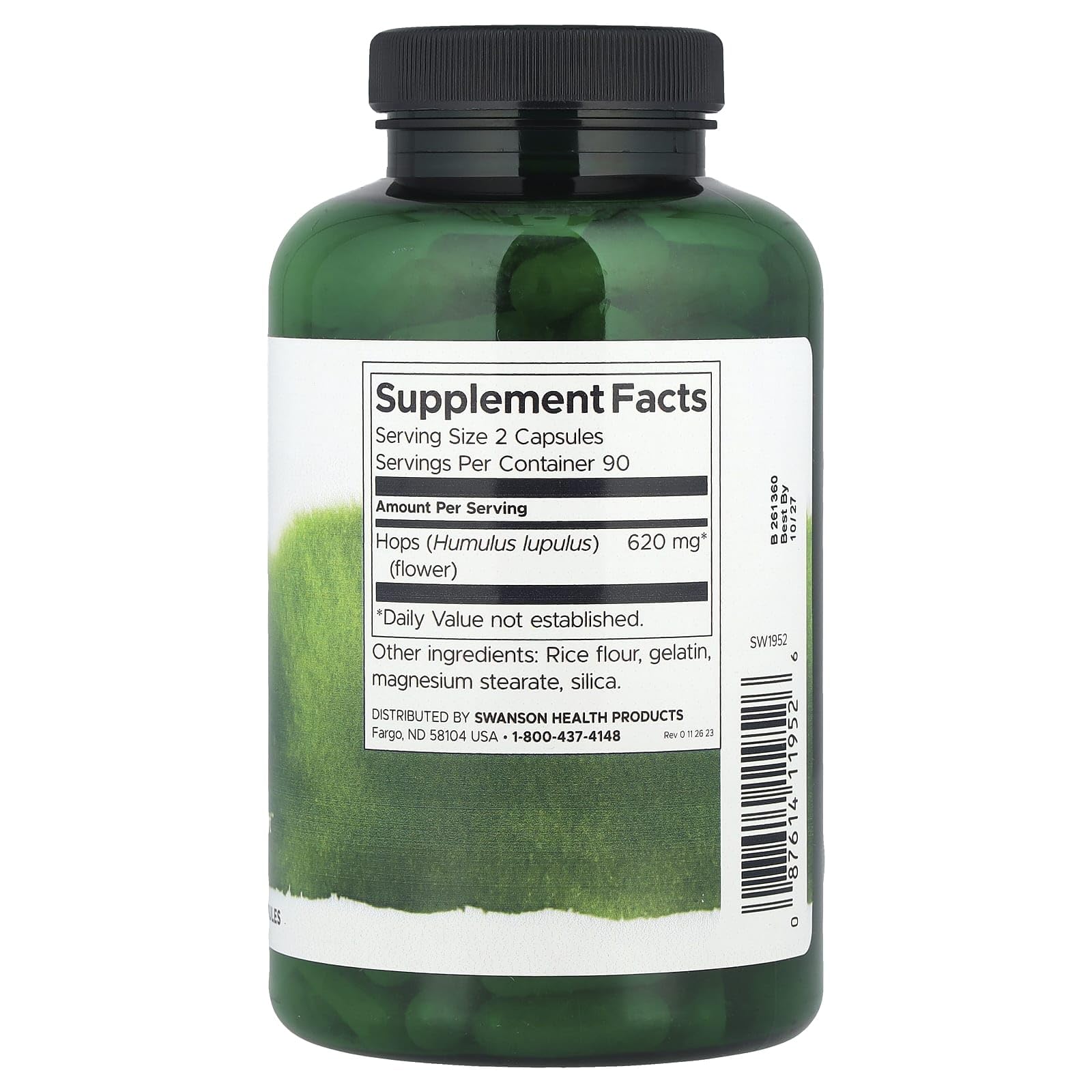 Swanson Houblons Spectrum — capsules: format pratique pour relaxation naturelle.
