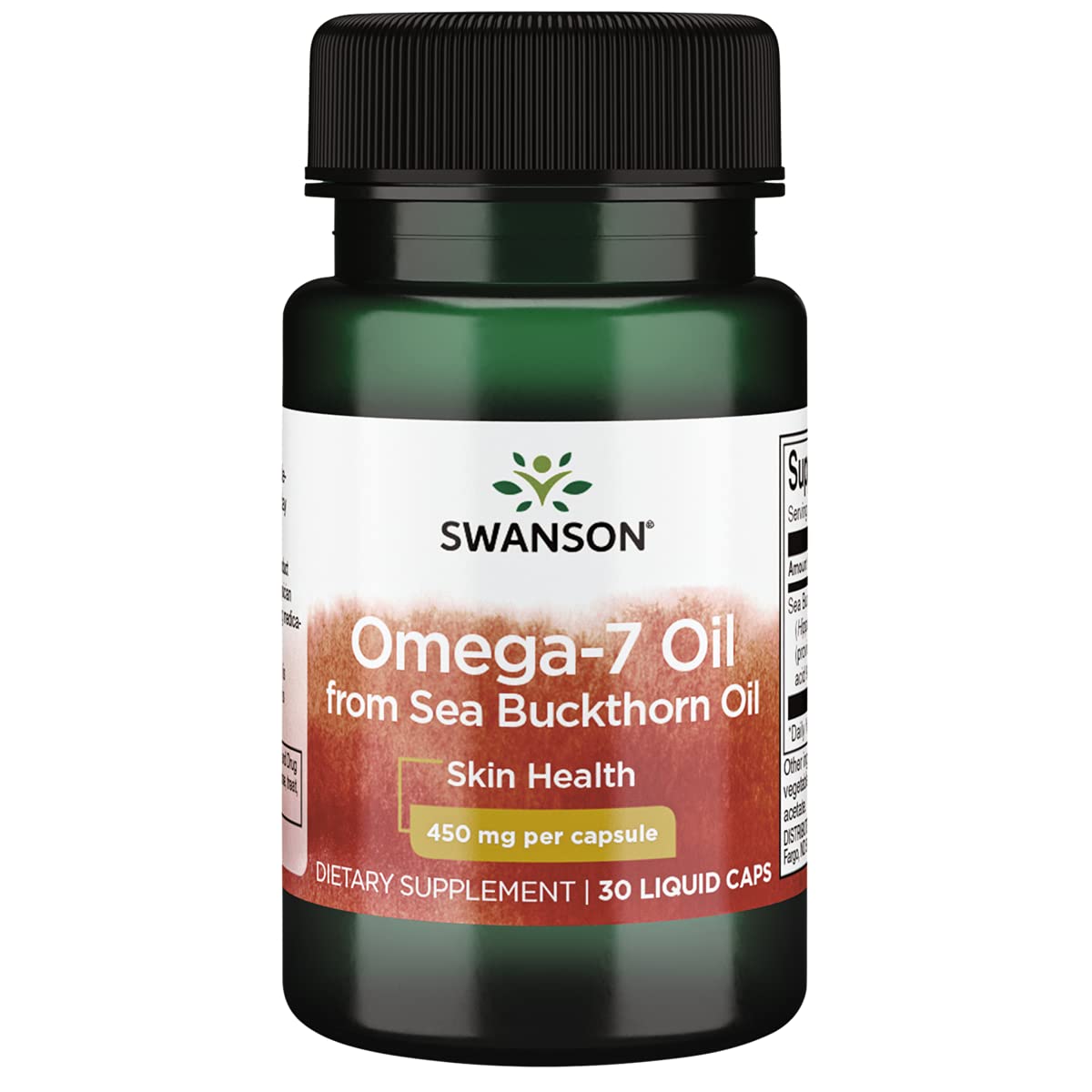 Flacon Swanson EFA Omega-7 huile pour peau et cheveux.