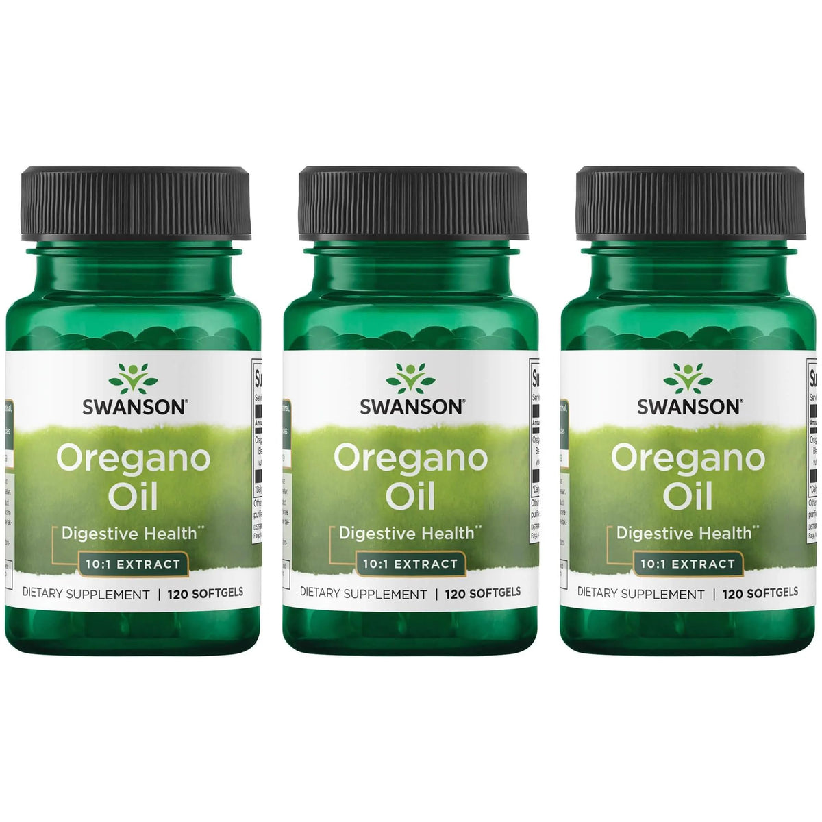 Swanson huile d'origan extrait dans une bouteille visible, potentiel soutien digestif