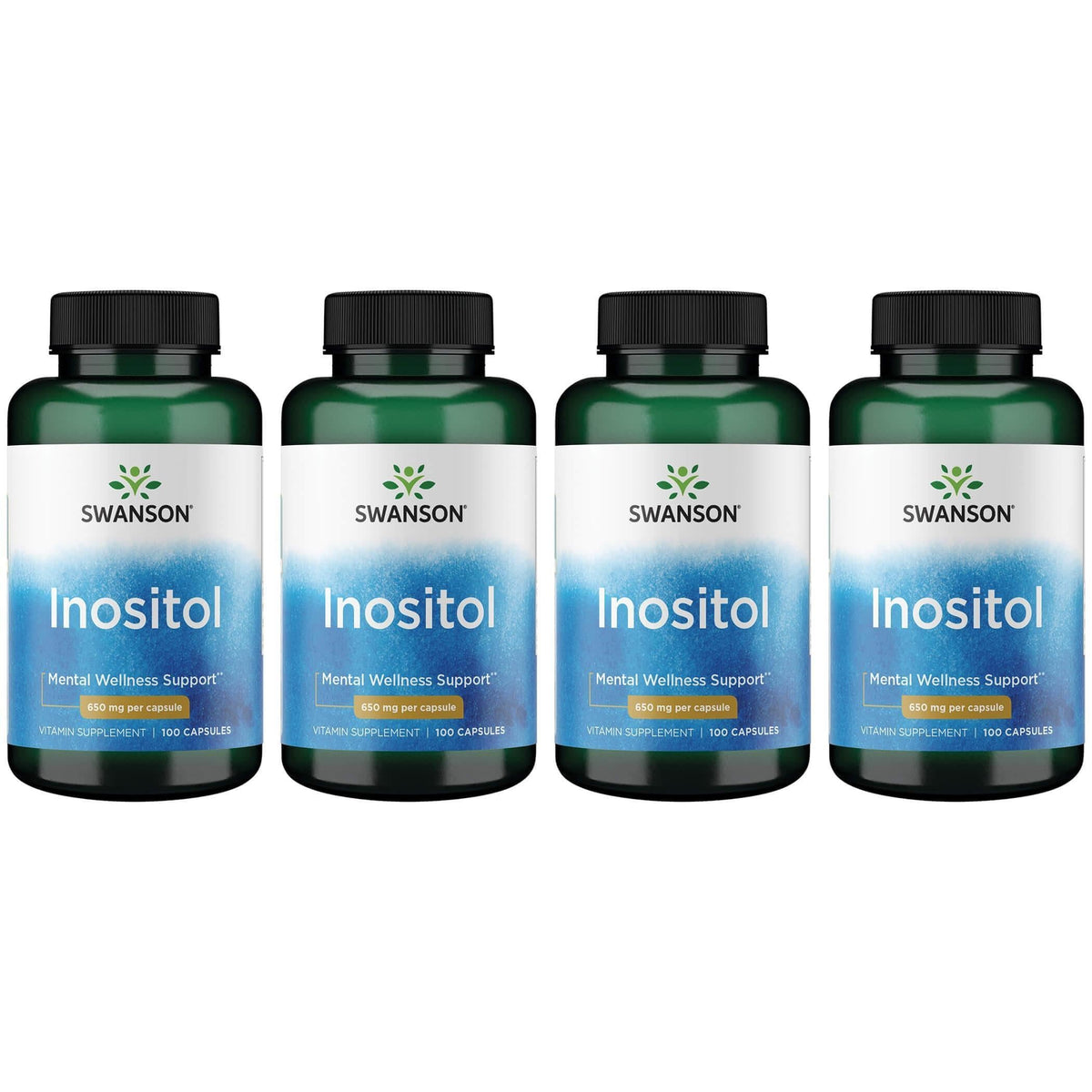 Swanson Inositol 650 mg, capsules, soutien potentiel à l'équilibre quotidien.