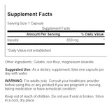 Étiquette bouteille Swanson Inositol, visuel clair, reflet de la qualité et de la traçabilité.