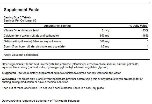 Swanson ipriflavone ostivone, capsules en usage quotidien pour le soutien potentiel des articulations.