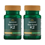 Swanson K2 Menaquinone7 - bouteille, soutien potentiel des os et du cœur.