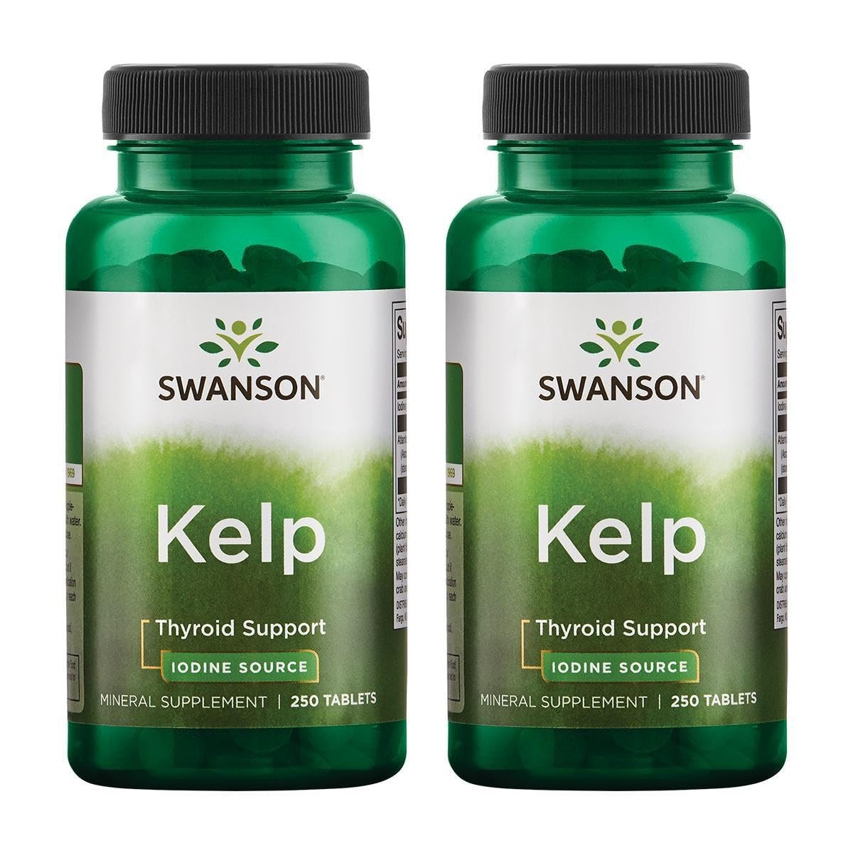 Swanson Kelp – source d'iode naturelle en bouteille, apport quotidien potentiel.