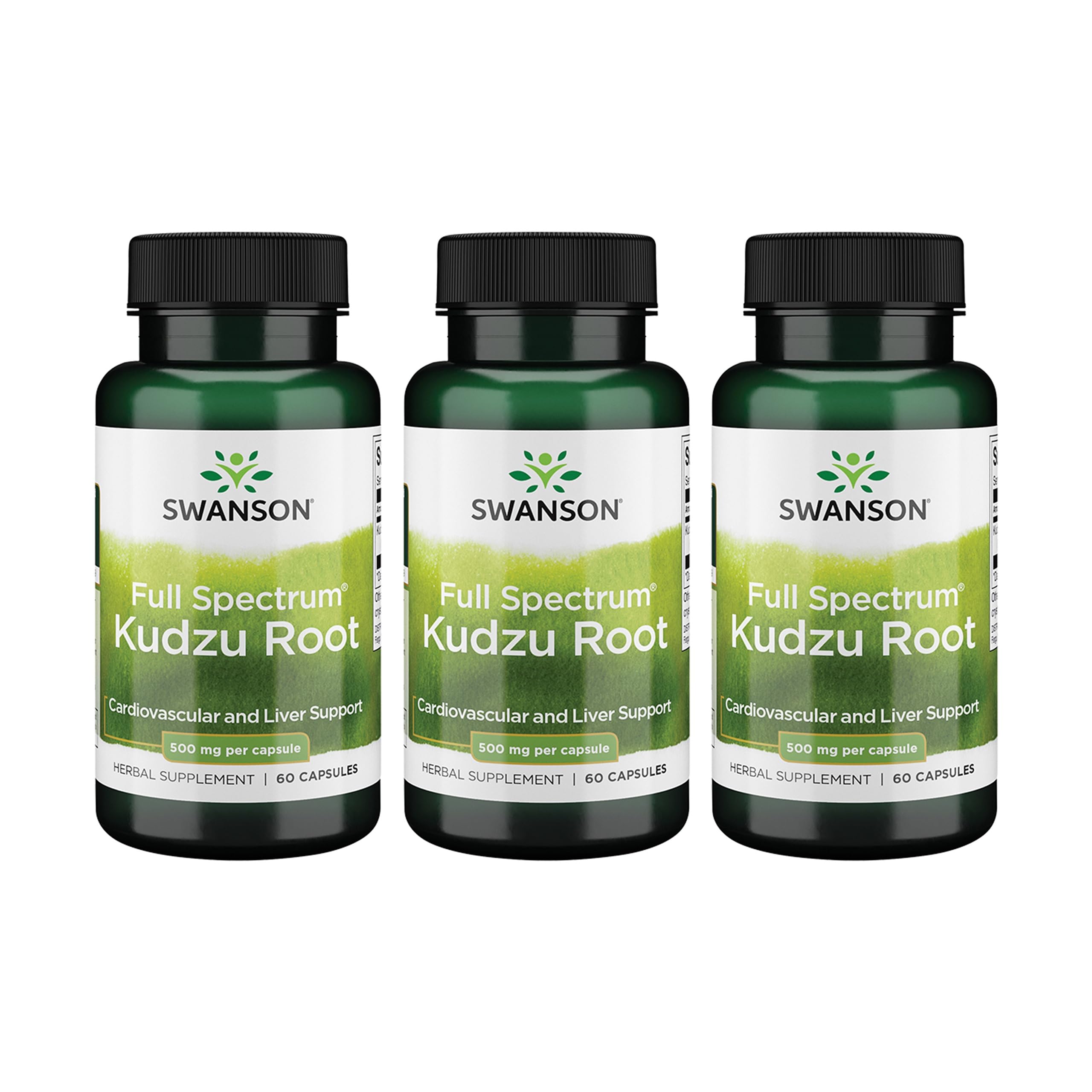 Swanson Kudzu – racine visible dans la bouteille, soutien potentiel du foie et du cœur.