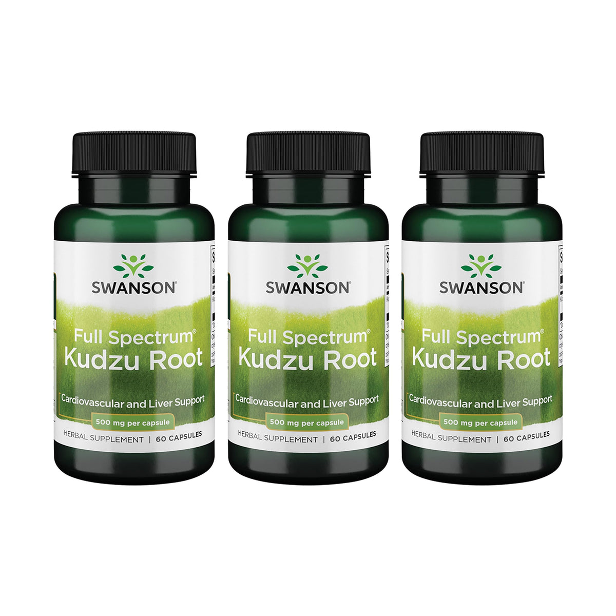 Swanson Kudzu – racine visible dans la bouteille, soutien potentiel du foie et du cœur.