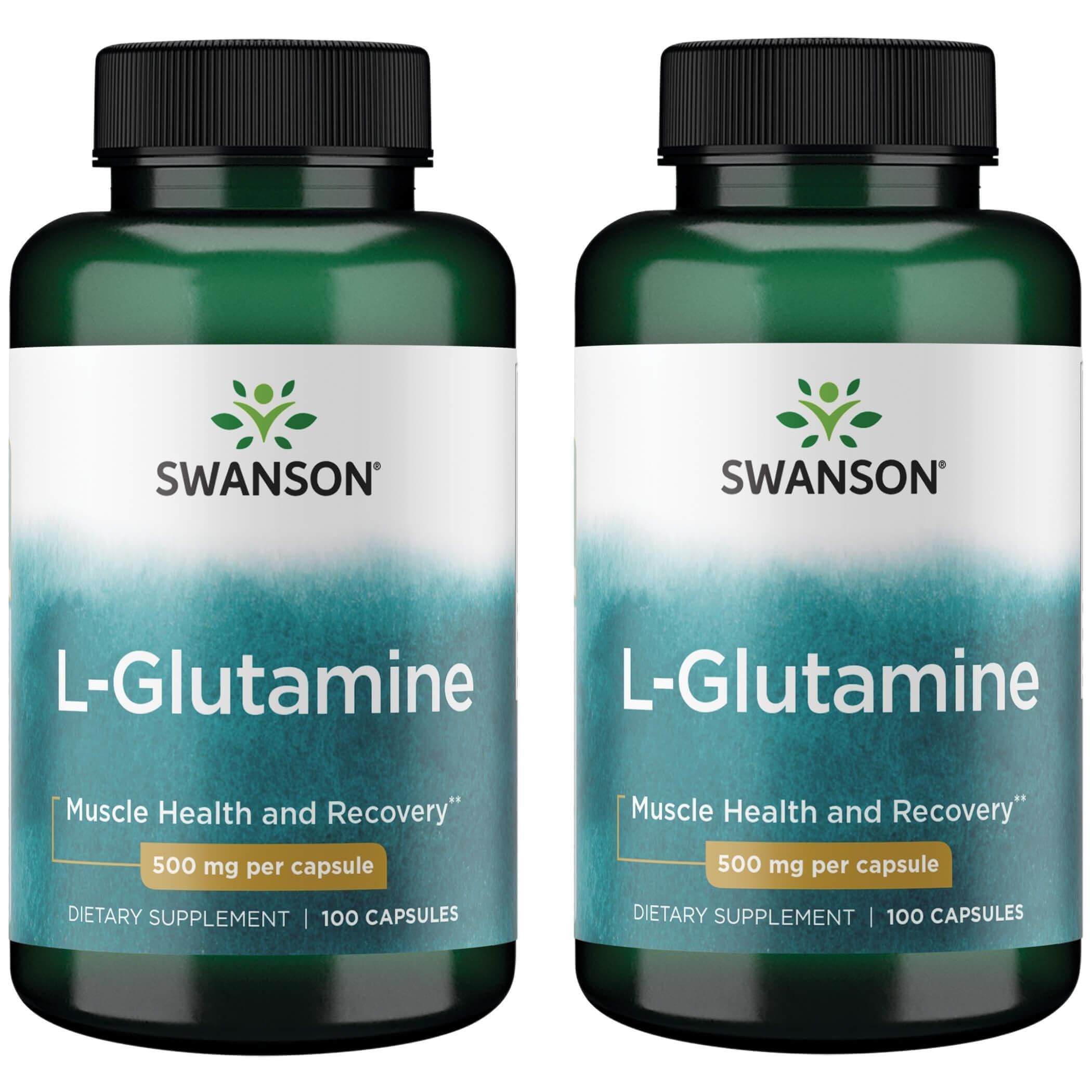 Swanson L-Glutamine – bouteille 100 capsules : soutien potentiel récupération et énergie pendant l'effort.