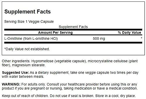 Swanson L-Ornithine, capsules faciles à avaler, parfaitement adaptées au quotidien.