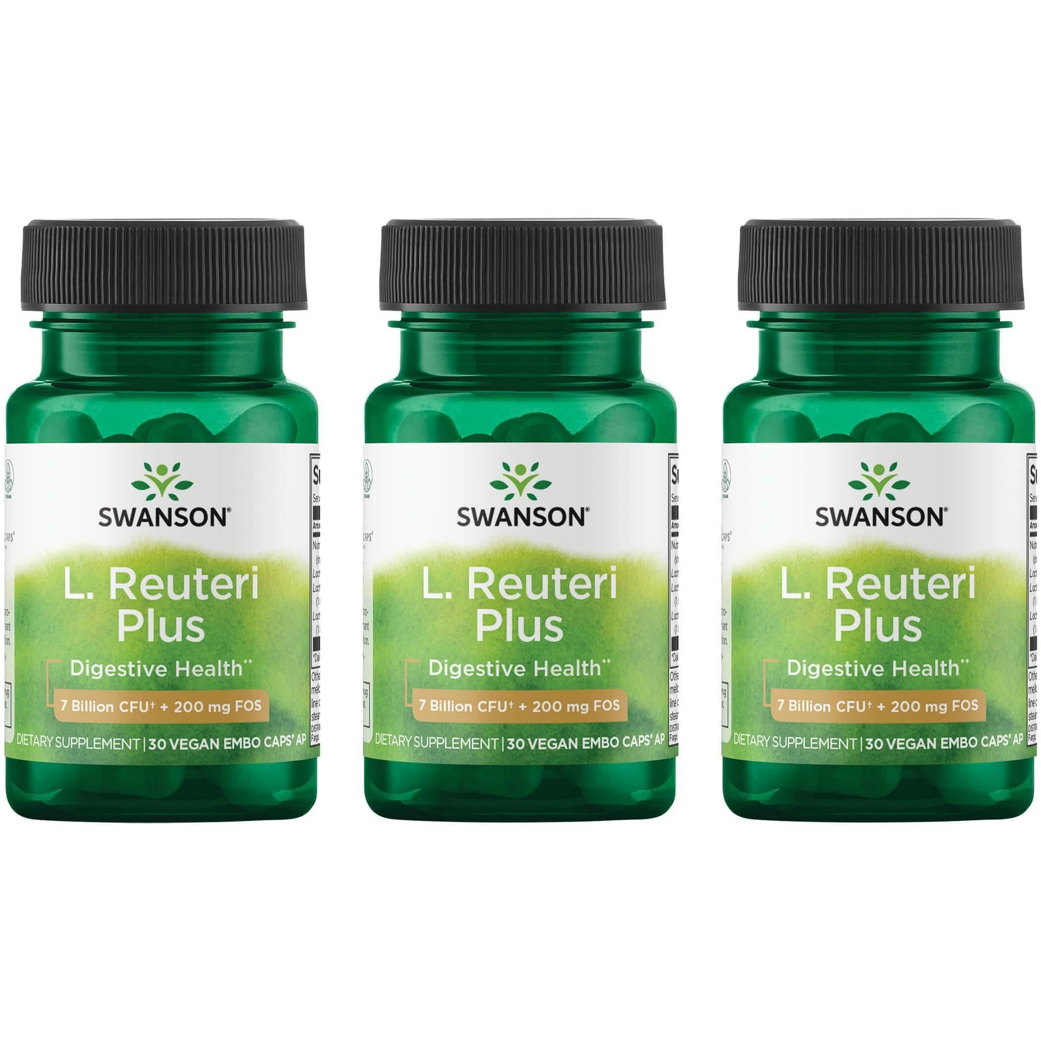 Swanson L. Reuteri Probiotic Plus — bouteille ouverte pour le soutien digestif.