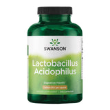 Swanson Lactobacillus Acidophilus – bouteille montrant l'emballage et le flacon pour la santé digestive.