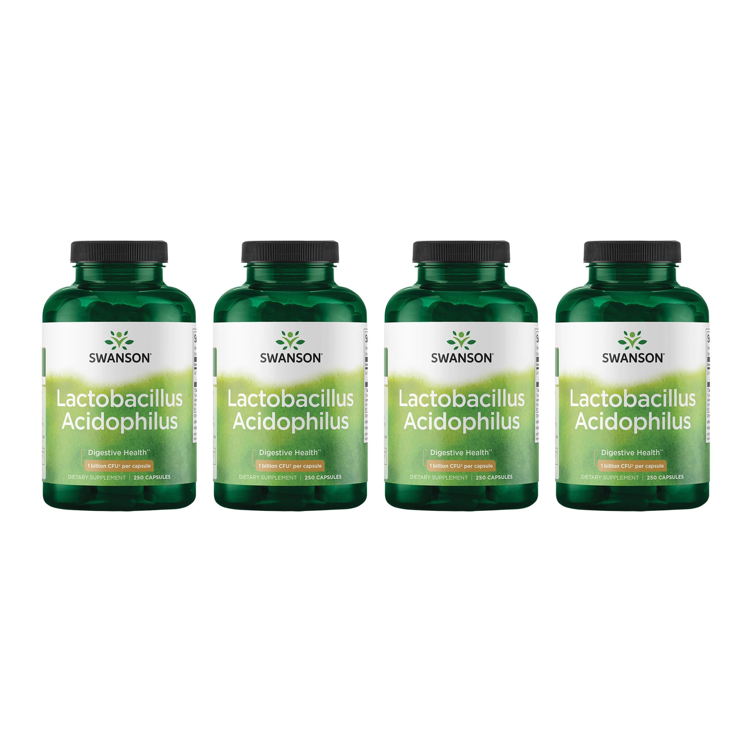 Capsules Swanson Lactobacillus Acidophilus offrant 1 milliard UFC pour digestion saine.
