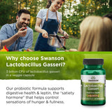 Swanson Lactobacillus Gasseri — bouchon et emballage sûr pour rangement quotidien.