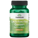 Swanson Lactobacillus Gasseri: bouteille montrant le dosage quotidien et le support digestif.