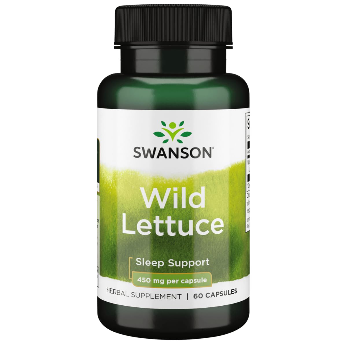 Swanson Laitue Sauvage Spectre Complet 450 mg – capsules pratiques pour usage quotidien.