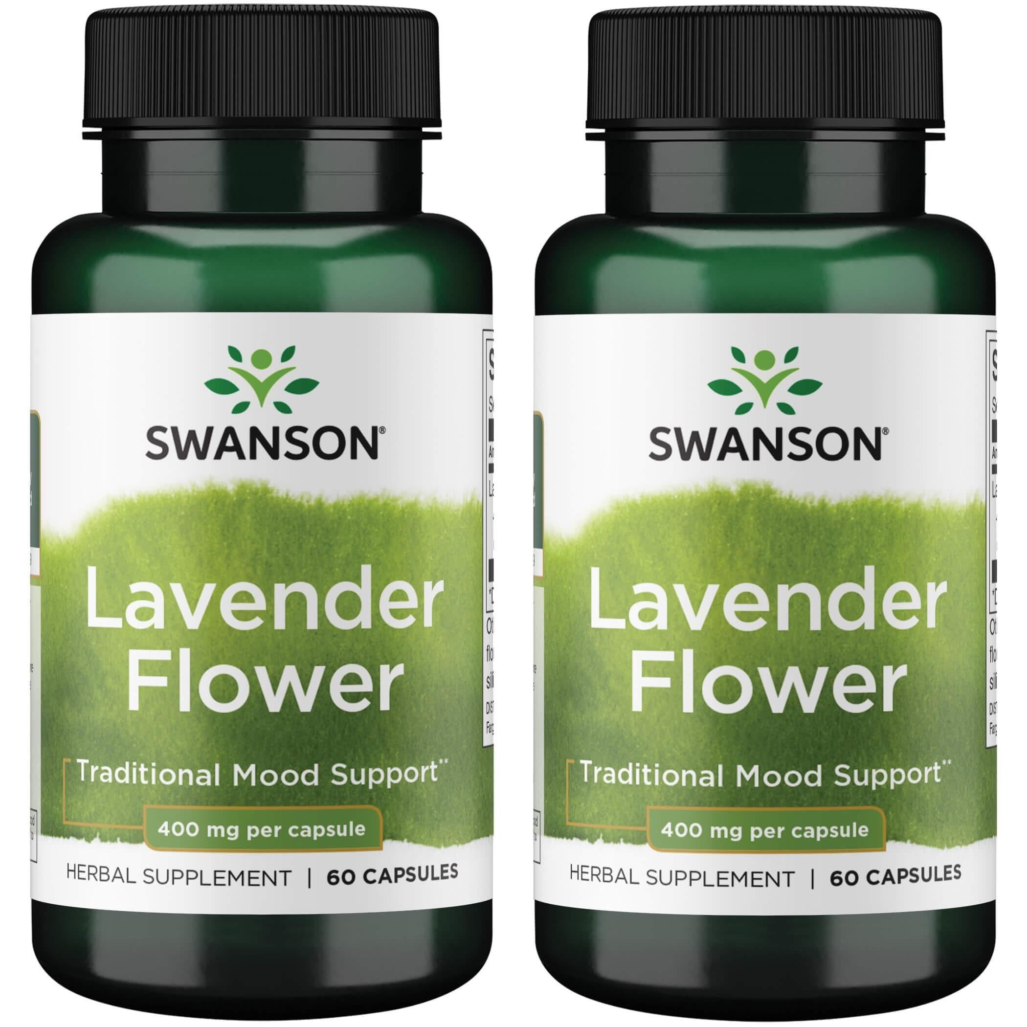 Swanson Lavande Fleur capsule: soutien naturel de l'humeur et relaxation.