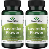 Swanson Lavande Fleur capsule: soutien naturel de l'humeur et relaxation.