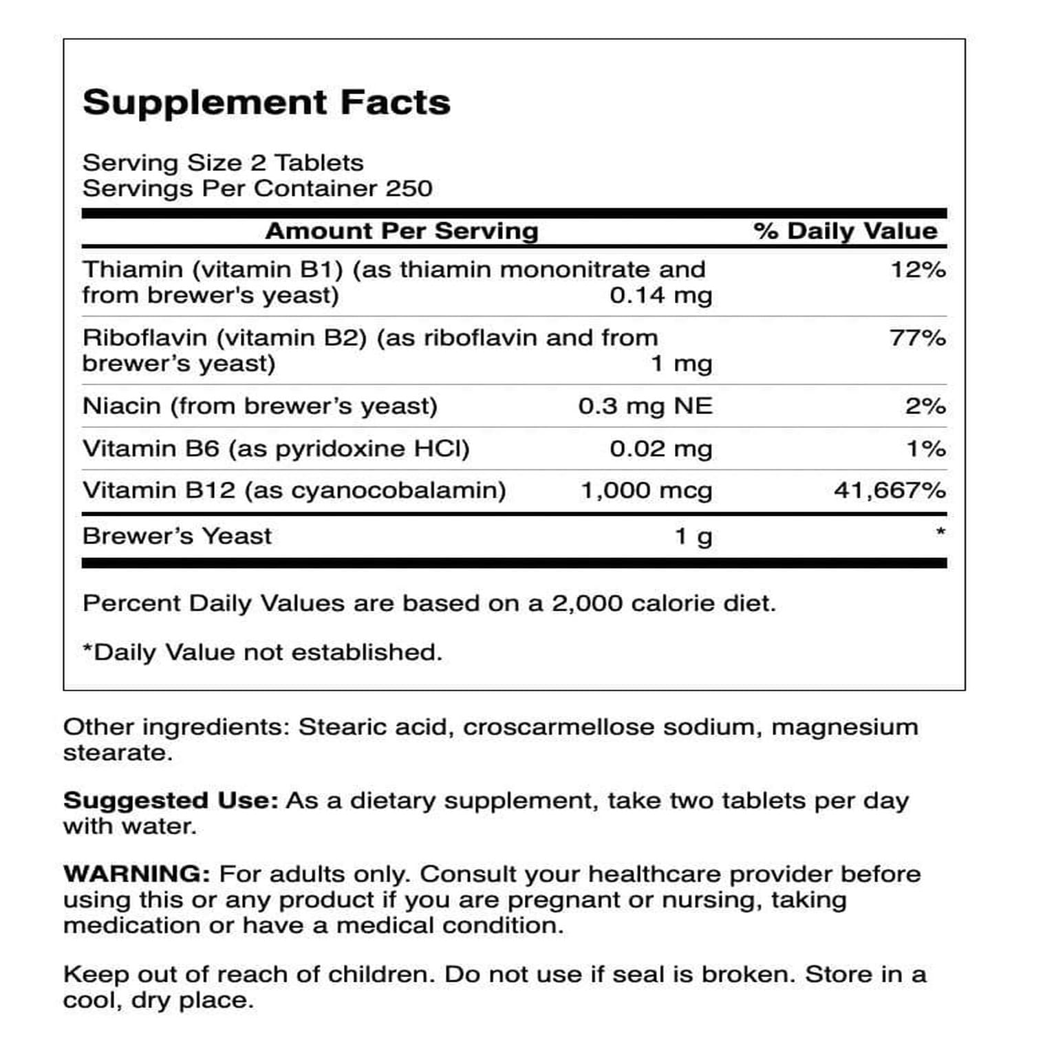 Swanson Levure de Bière – comprimés faciles à avaler, soutien nutritionnel potentiel.