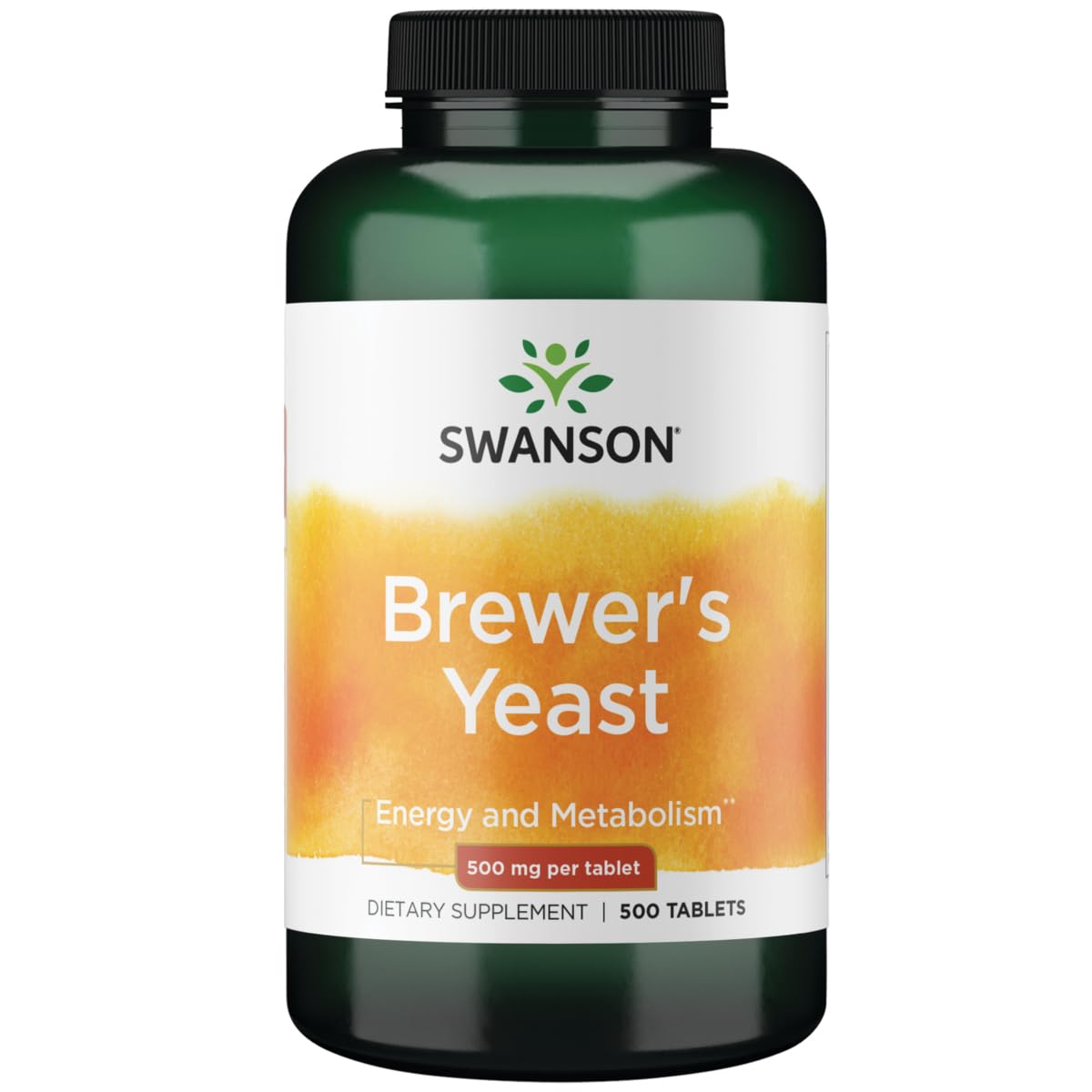 Swanson Levure de Brasseur – comprimés B Complexe 500 mg, source naturelle d'énergie potentielle