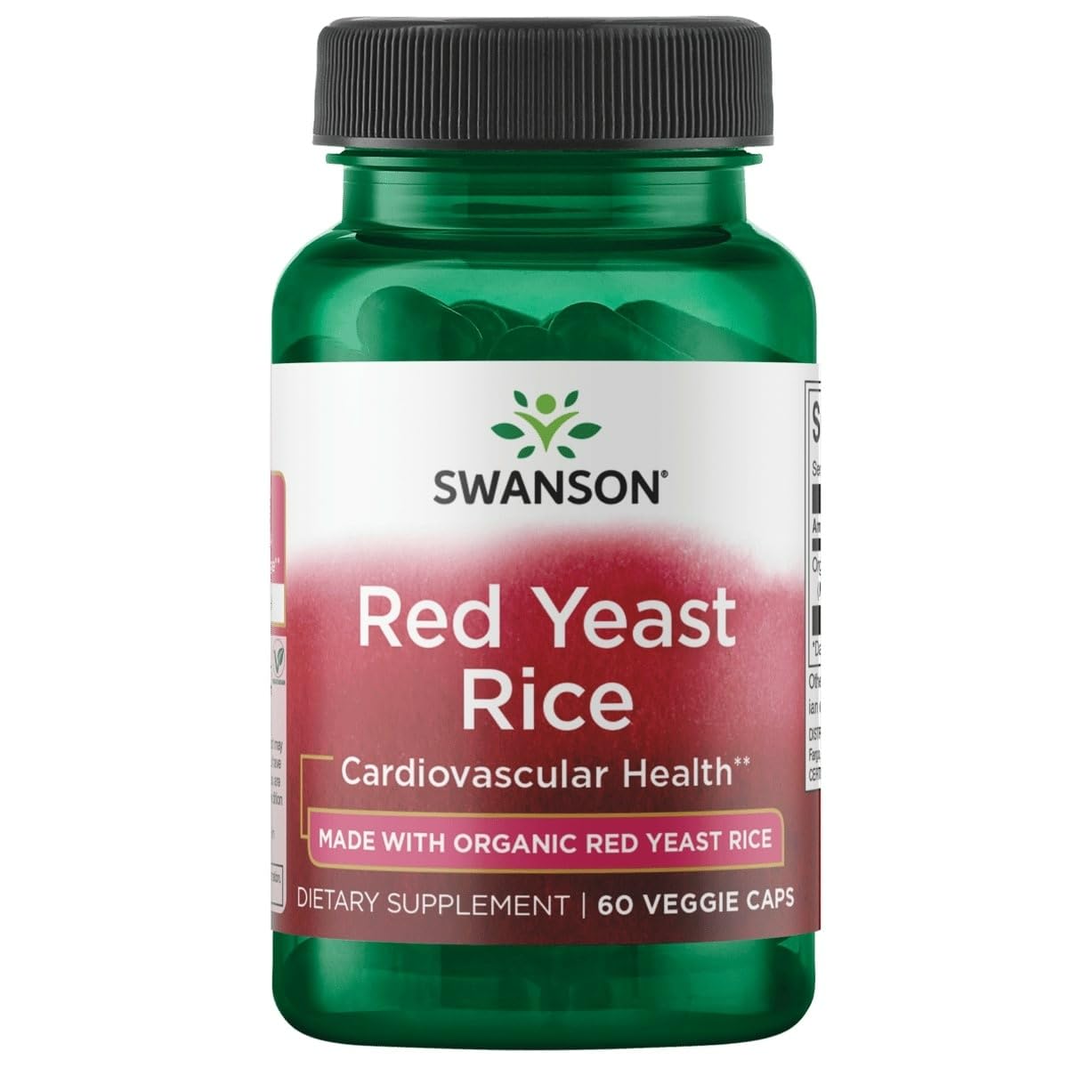 Swanson levure rouge organique – capsules visibles, soutien potentiel au bien-être général