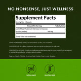 Capsules de Lions Mane Swanson 500 mg, format quotidien pratique.