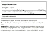 Étiquette Swanson Lions Mane sur la bouteille, informations utiles sur le dosage.